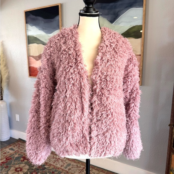 Mystree Jackets & Blazers - Mystree Soft Mauve Teddy Jacket